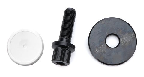 Harmonic Balancer Bolt - 1/2-20 in Thread - 1.550 in Long - 5/8 in 12 point Head - Washer Included - Steel - Black Oxide - Big Block Chevy - Each