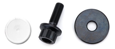 Harmonic Balancer Bolt - 1/2-20 in Thread - 1.550 in Long - 13/16 in 12 point Head - Washer Included - Steel - Black Oxide - Big Block Chevy - Each