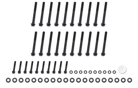 Cylinder Head Bolt Kit - TorqueMaster Series - 12 Point Head - Chromoly - Black Oxide - GM LS-Series - Kit