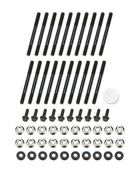 Main Stud Kit - Patriot Series - 12 Point Nuts - 4-Bolt Mains - Chromoly - Black Oxide - GM LS-Series - Kit