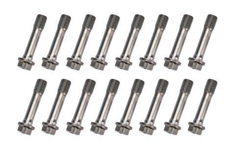 Connecting Rod Bolt - 9 mm x 1.0 Bolt - 12 Point Head - Chromoly - Natural - GM LS-Series - Set of 16