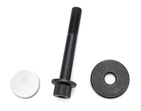 Harmonic Balancer Bolt - 14 mm x 1.50 Thread - 4.000 in Long - 19 mm 12 point Head - Washer Included - Steel - Black Oxide - Mopar Gen III Hemi - Each