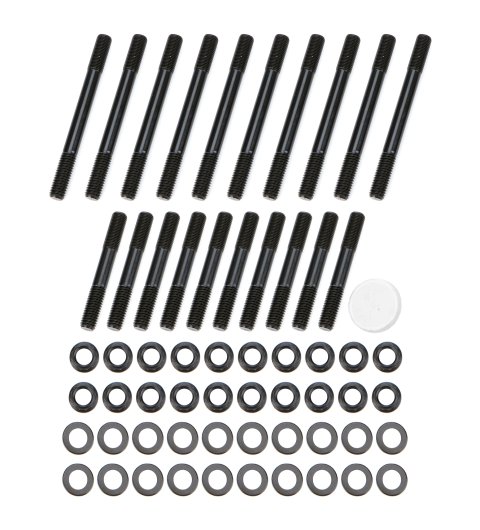 Cylinder Head Stud Kit - Patriot Series - 12 Point Nuts - Chromoly - Black Oxide - Ford FE-Series - Edelbrock / OEM Heads - Kit