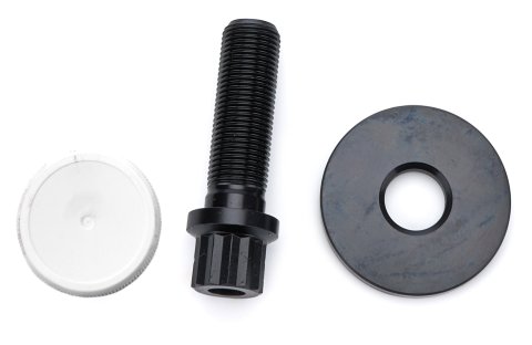 Harmonic Balancer Bolt - 5/8-18 in Thread - 2.050 in Long - 5/8 in 12 point Head - Washer Included - Steel - Black Oxide - Small Block Ford - Each