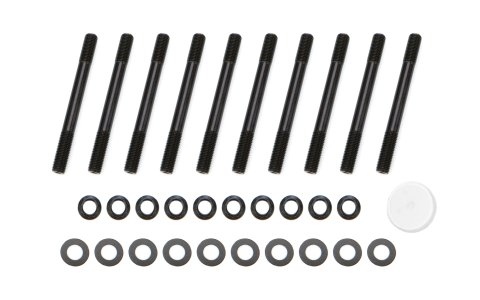 Cylinder Head Stud Kit - TorqueMaster - 12 Point Nuts - Steel - Black Oxide - Mitsubishi 4G63 - Kit