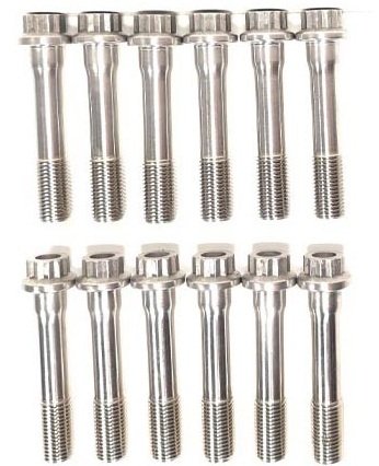 Connecting Rod Bolt Kit - Chromoly - Natural - Dodge Cummins - Set of 12