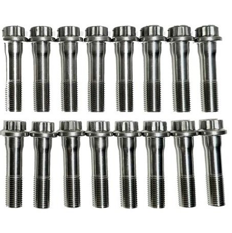 Connecting Rod Bolt Kit - Chromoly - Natural - GM Duramax - Set of 16