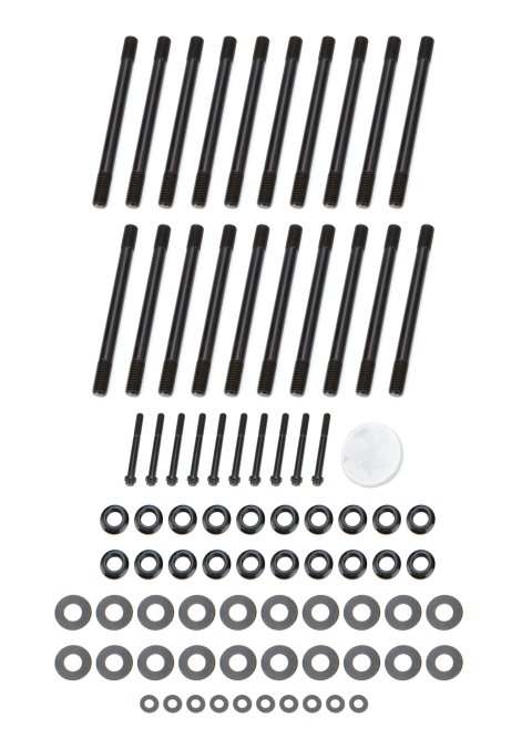 Cylinder Head Stud Kit - TorqueMaster - 12 Point Nuts - Chromoly - Black Oxide - Ford Powerstroke - Kit