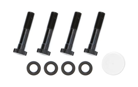 Harmonic Balancer Bolt - 12 mm x 1.25 Thread - 2.625 in Long - 3/4 in 12 point Head - Washers Included - Steel - Black Oxide - Ford PowerStroke - Set of 4