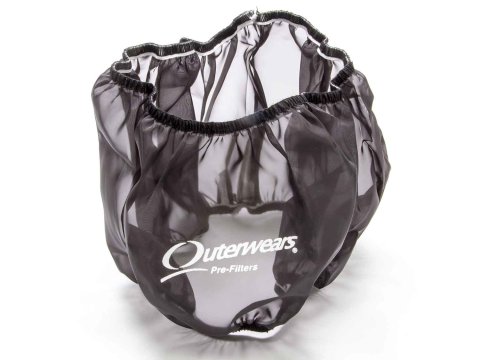 Air Filter Wrap - Pre Filter - Round - 14 in Diameter - 5 in Tall - Outerwears Logo - Polyester - Black - Each