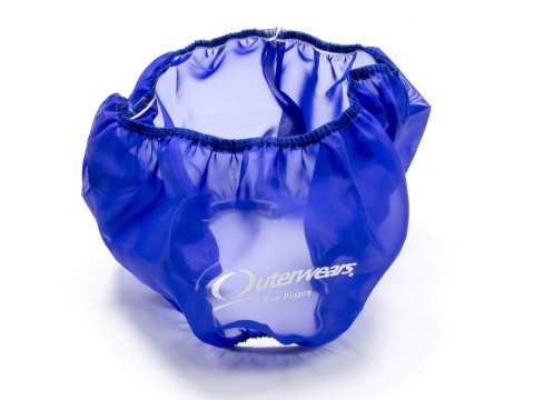 Air Filter Wrap - Pre Filter - Round - 14 in Diameter - 5 in Tall - Outerwears Logo - Polyester - Blue - Each