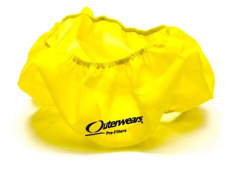Air Filter Wrap - Pre Filter - Round - 14 in Diameter - 5 in Tall - Outerwears Logo - Polyester - Yellow - Each