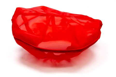 Air Filter Wrap - Pre Filter - Round - 14 in Diameter - 4 in Tall - Top - Outerwears Logo - Polyester - Red - Each