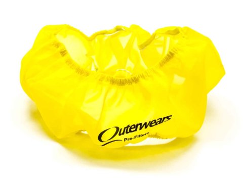 Air Filter Wrap - Pre Filter - Round - 14 in Diameter - 3 in Tall - Outerwears Logo - Polyester - Yellow - Each
