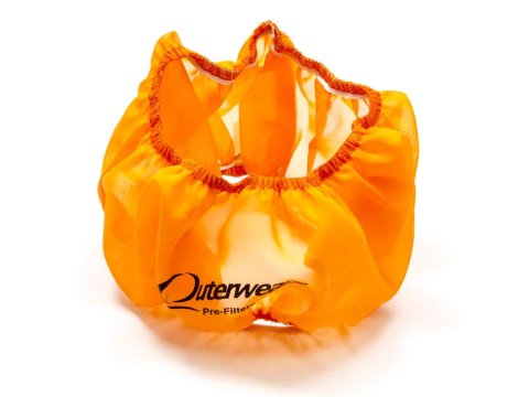 Air Filter Wrap - Pre Filter - Round - 14 in Diameter - 3 in Tall - Outerwears Logo - Polyester - Orange - Each