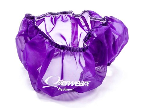 Air Filter Wrap - Pre Filter - Round - 14 in Diameter - 3 in Tall - Outerwears Logo - Polyester - Purple - Each