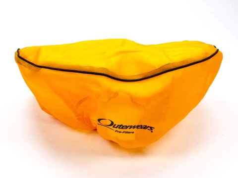 Air Filter Wrap - Pre Filter - Round - 14 in Diameter - 6 in Tall - Top - Outerwears Logo - Polyester - Orange - Each