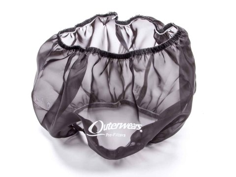 Air Filter Wrap - Pre Filter - Round - 11 in Diameter - 6 in Tall - Outerwears Logo - Polyester - Black - Each