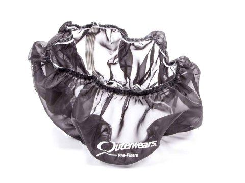 Air Filter Wrap - Pre Filter - Round - 16 in Diameter - 4 in Tall - Top - Outerwears Logo - Polyester - Black - Each