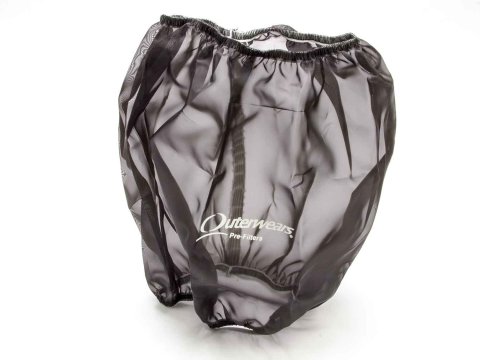 Air Filter Wrap - Pre Filter - Round - 10.5 in Diameter - 10.5 in Tall - Water Repellent - Outerwears Logo - Polyester - Black - Each
