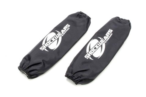 Shock Cover - Shockwears - 10 in Long - 3.500 in OD - Elastic Ends - Hook and Loop Closure - Polyester - Black - Pair