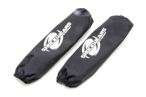 Shock Cover - Shockwears - 12 in Long - 3.500 in OD - Elastic Ends - Hook and Loop Closure - Polyester - Black - Pair