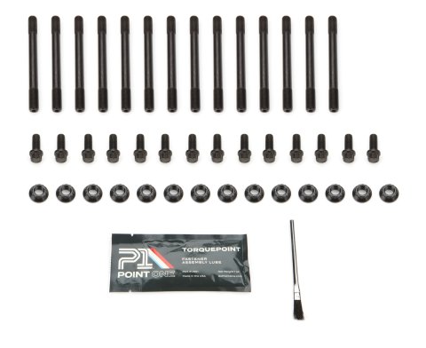Main Stud Kit - 12 Point Nuts - 2-Bolt Mains - Steel - Black Oxide - Dodge Cummins - Kit