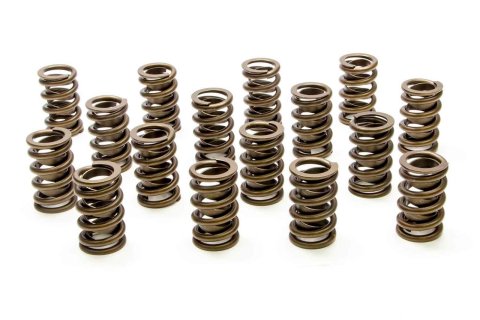 Valve Spring - 1200 Series Circle Track - Single Spring / Damper - 450 lb/in Spring Rate - 1.100 in Coil Bind - 1.244 in OD - Set of 16