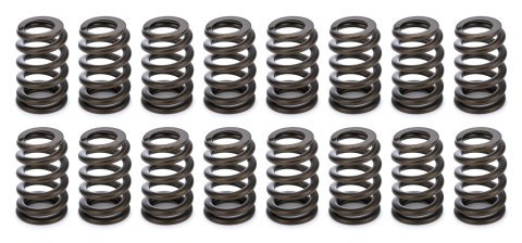 Valve Spring - 1200 Series - Ovate Beehive Spring - 324 lb/in Spring Rate - 0.900 in Coil Bind - 0.742 in / 1.105 in OD - Ford Modular - Set of 16