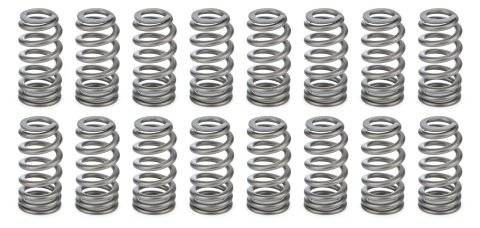 Valve Spring - RPM Series - Ovate Beehive Spring - 240 lb/in Spring Rate - 0.941 in Coil Bind - 0.848 in / 1.021 in OD - Ford Coyote - Set of 16