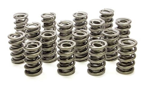 Valve Spring - 1300 Series Circle Track - Dual Spring / Damper - 525 lb/in Spring Rate - 1.145 in Coil Bind - 1.564 in OD - Set of 16
