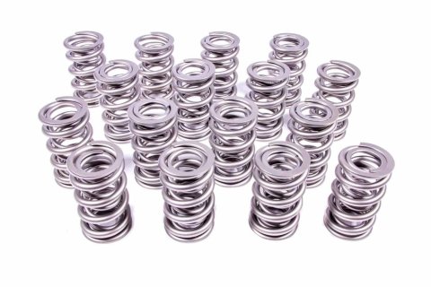 Valve Spring - 1300 Series Circle Track - Dual Spring - 538 lb/in Spring Rate - 1.150 in Coil Bind - 1.574 in OD - Set of 16