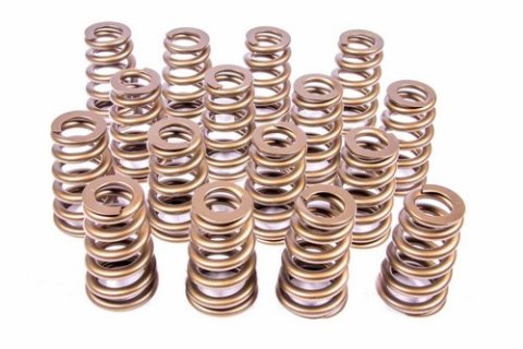 Valve Spring - 1400 Series - Conical - Single Spring - 500 lb/in Spring Rate - 1.175 in Coil Bind - 1.104 in / 1.454 in OD - Set of 16