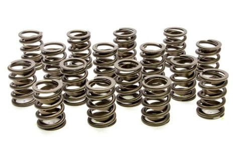 Valve Spring - Hot Rod Series - Single Spring / Damper - 376 lb/in Spring Rate - 1.1 in Coil Bind - 1.500 in OD - Set of 16