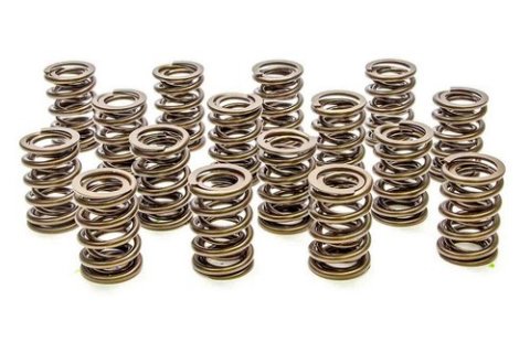 Valve Spring - Hot Rod Series - Dual Spring - 370 lb/in Spring Rate - 1.010 in Coil Bind - 1.290 in OD - Set of 16