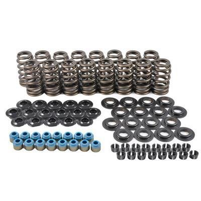 Valve Spring Kit - Beehive Spring - 313 lb/in Spring Rate - 1.140 in Coil Bind - 1.290 in OD - Locks / Chromoly Retainer / Viton Seal / Seat - GM LS-Series - Kit