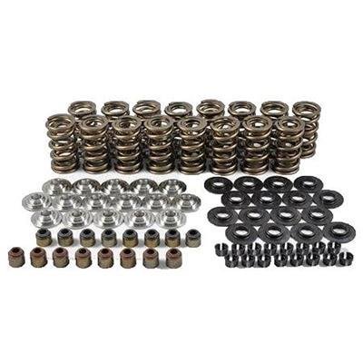 Valve Spring Kit - Dual Spring - 392 lb/in Spring Rate - 1.020 in Coil Bind - 1.304 in OD - Chromoly Retainer / Locks / Viton Seal / Steel Seat - GM LS-Series - Kit