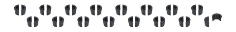Valve Lock - 7 Degree - 8 mm Valve Stem - 0.050 in More Height - Steel - Black Oxide - Set of 16