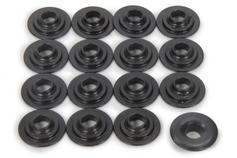 Valve Spring Retainer - 300 Series - 7 Degree - 0.880 in / 0.640 in OD Steps - 1.235 in OD Dual Spring - Chromoly - GM LS-Series - Set of 16