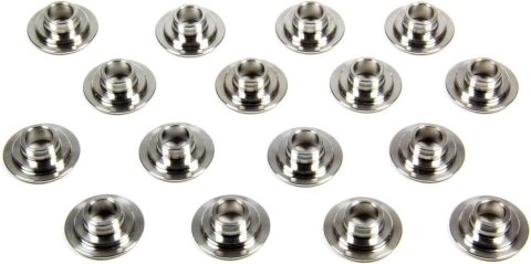 Valve Spring Retainer - 400 Series - Mini 8 Degree - 0.890 in / 0.600 in OD Steps - Dual Spring - Titanium - Set of 16
