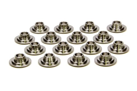 Valve Spring Retainer - 400 Series - Mini 8 Degree - 0.940 in / 0.685 in OD Steps - Dual Springs - Titanium - Set of 16
