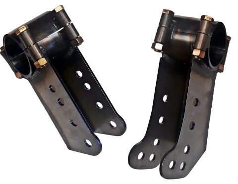 Trailing Arm Bracket - Lower - Clamp-On - 3 in OD Axle Tubes - Steel - Natural - Pair