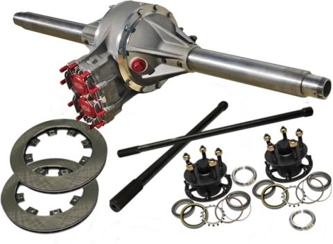 Rear Axle Assembly - 10 in Ring Gear - 4.86 Ratio Standard - 60 in Wide - Centered Pinion - Hubs / Rotors - Aluminum Center - Kit