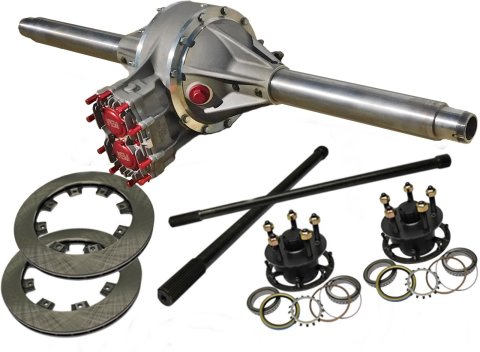 Rear Axle Assembly - 10 in Ring Gear - 4.86 Ratio Standard - 60 in Wide - 2 in Offset Pinion - Hubs / Rotors - Aluminum Center - Kit