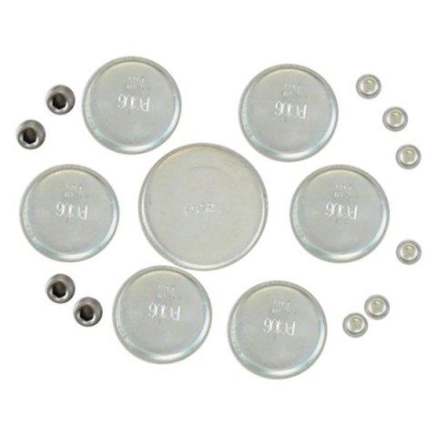 Freeze Plug - Complete Engine - Steel - Zinc Oxide - Ford FE-Series - Kit