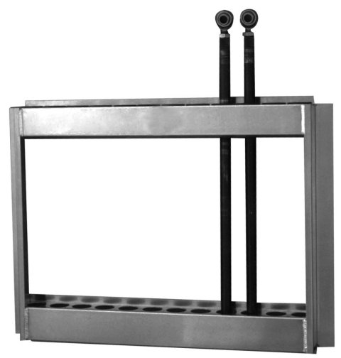 Torsion Bar Rack - Wall Mount - 33.75 in Long - 24.75 in Tall - 3.125 in Deep - 12 Bar Capacity - Aluminum - Natural - Each