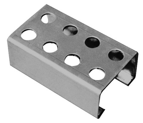Spark Plug Rack - Mini - 4.5 x 1.75 x 2.5 in - 8 Plug Capacity - Aluminum - Natural - Each