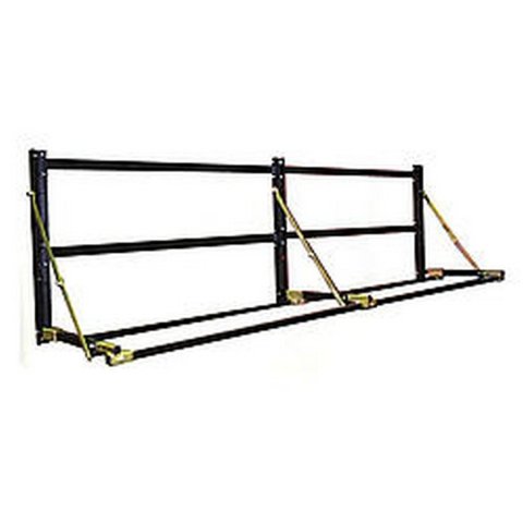 Tire Rack - Wall Mount - Adjustable - 64 in Wide - Aluminum / Steel - Black Powder Coat / Natural - Each