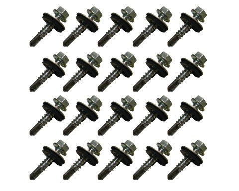 Bolt - Self Tapping Screw - 7/32 in Thread - 1 in Long - Hex Head - Steel - Zinc Oxide - Universal - Each