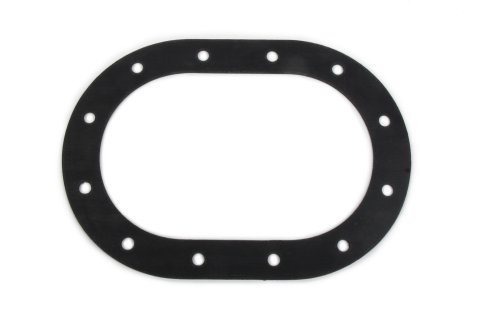 Fuel Cell Fill Plate Gasket - 12-Bolt - 3.485 x 5.5 in Oval - Rubber - Black - Each
